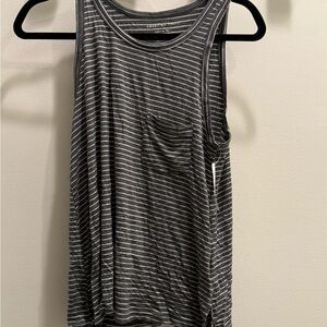 Striped Gray Sleeveless Top